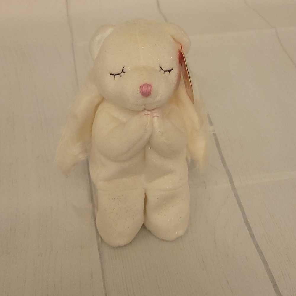 Vintage Ty Blessed Beanie Baby Praying Plush With Tag 10 Years Anniversary